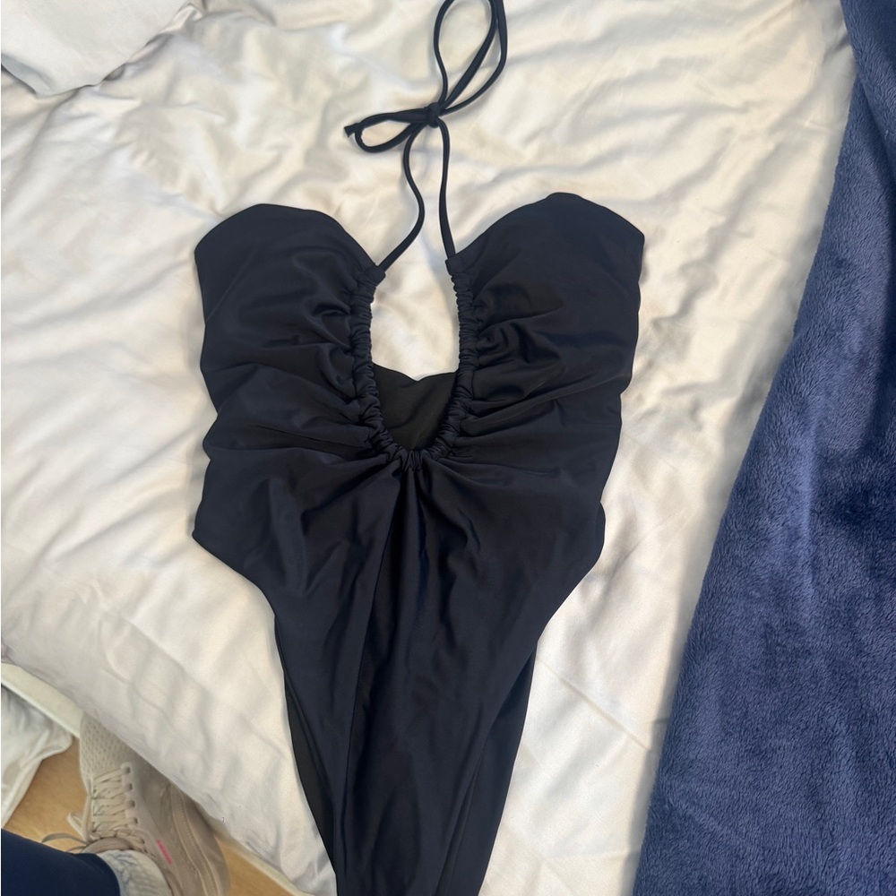 Princess Polly Black Halter One Piece